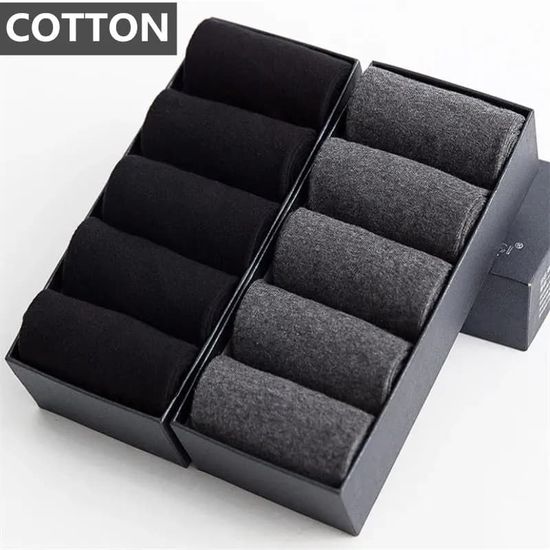 10 paires/lotMen chaussettes en coton hommes d'affaires respirant de haute qualité tissu doux hommes couleur unie chaussettes longues affaires décontracté hommes