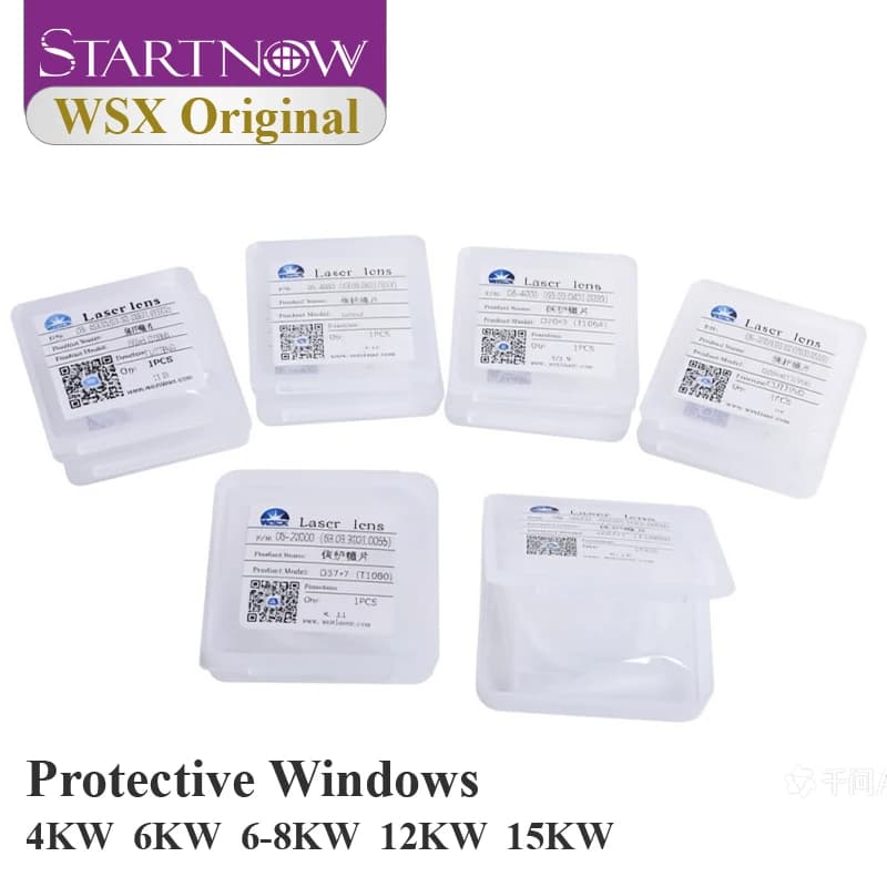 Lentille de protection originale Startnow 20x2mm 4KW 1064nm, fenêtres de protection laser 30x5, lentille laser pour tête de découpe à fibre WSX KC13/15