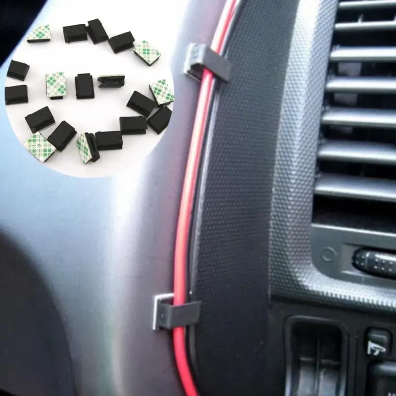 Support de fil de chargeur USB pour voiture, 40 pièces, pour FIAT 500 Panda Stilo Punto Doblo Grande Bravo 500 Ducato et Minibus