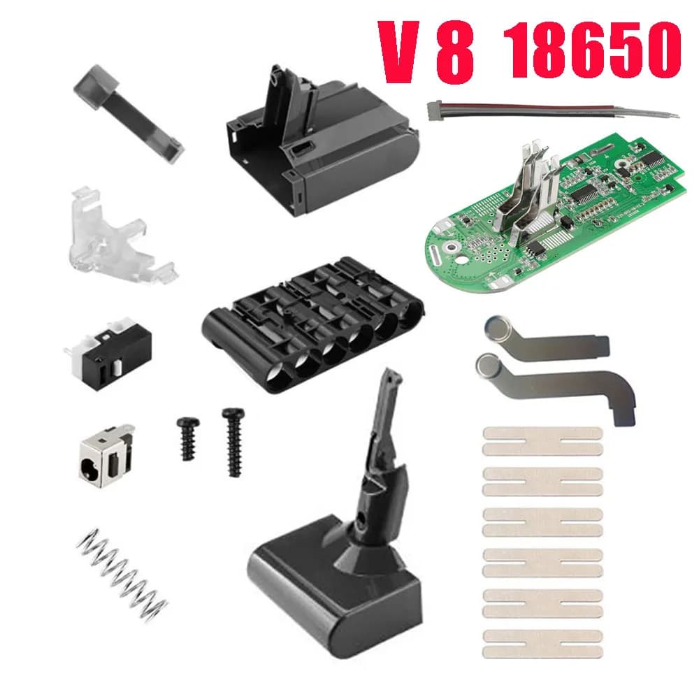 Boîtier en plastique pour batterie V8 18650, Circuit imprimé de Protection de charge PCB pour aspirateur Dyson 21.6V absolu Animal exclusif