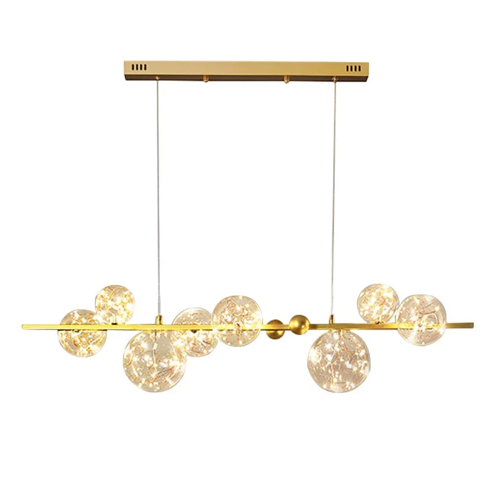 Plafonnier LED circulaire composé de bulles en verre, design circulaire, luminaire décoratif d'intérieur, idéal pour une chambre à coucher, un salon, une salle à manger ou une cuisine