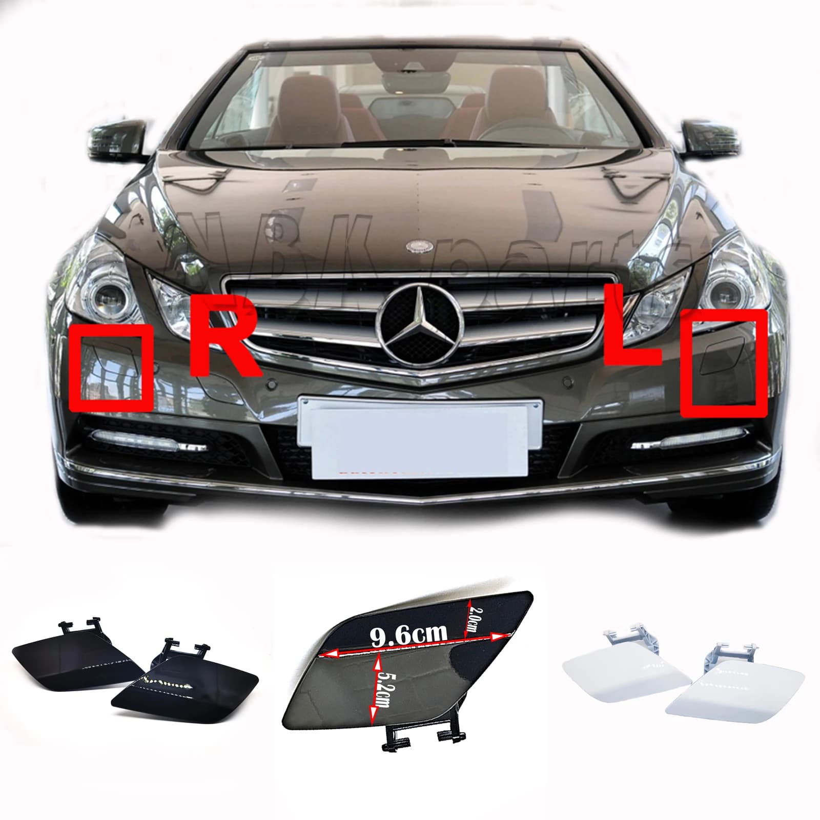 Couvercle de rondelle cabriolet, A2078800105, A2078800205, A2078800205, A207, E200, E250, E300, E350, E400, E500, Mercedes Benz E W207, Coup C207, 10-13