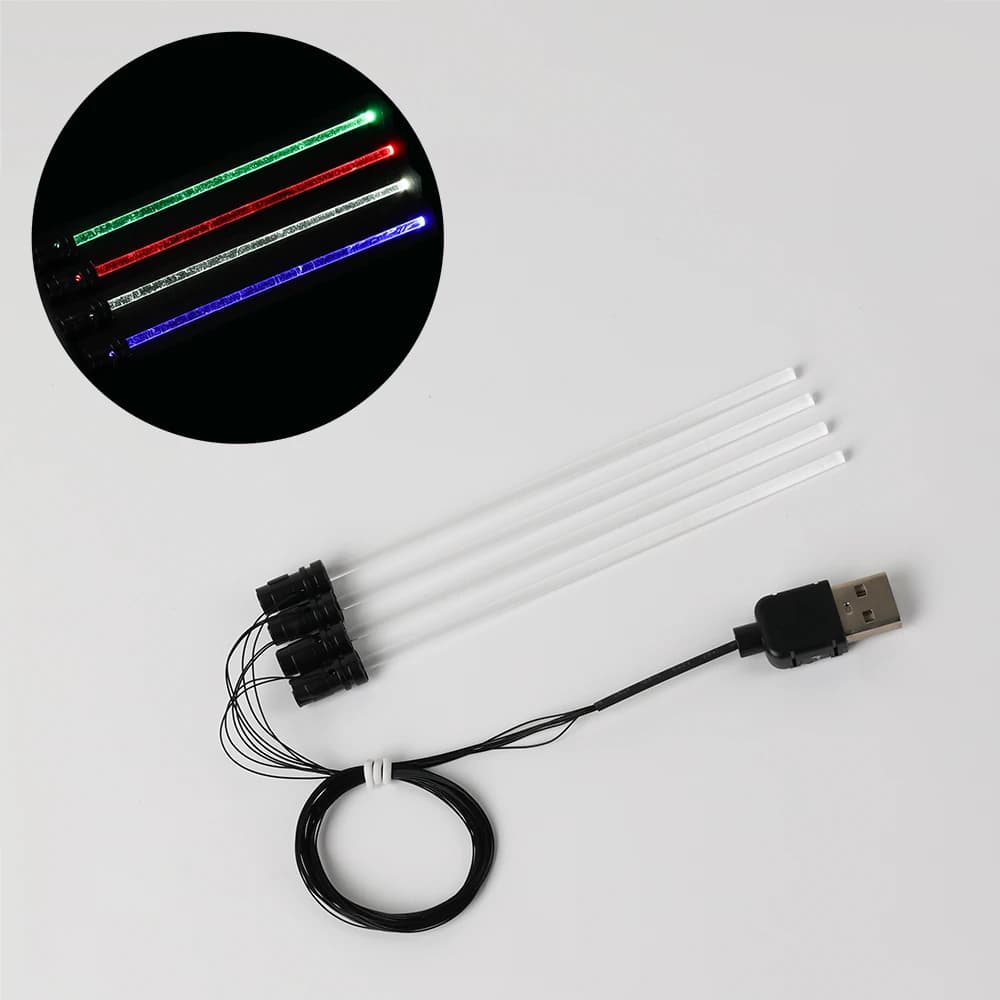EASYLITE Kit d'éclairage LED pour longueur 12 Cm personnages de sabre laser général grave tempête blanche sans blocs