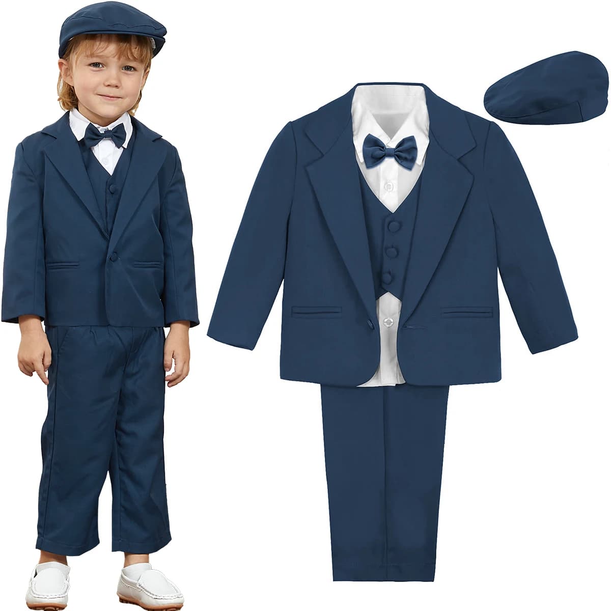 Costume de smoking noir pour bébé garçon, Costume de mariage pour tout-petits, cadeau de fête d'anniversaire, baptême, Costume de pâques et du nouvel an