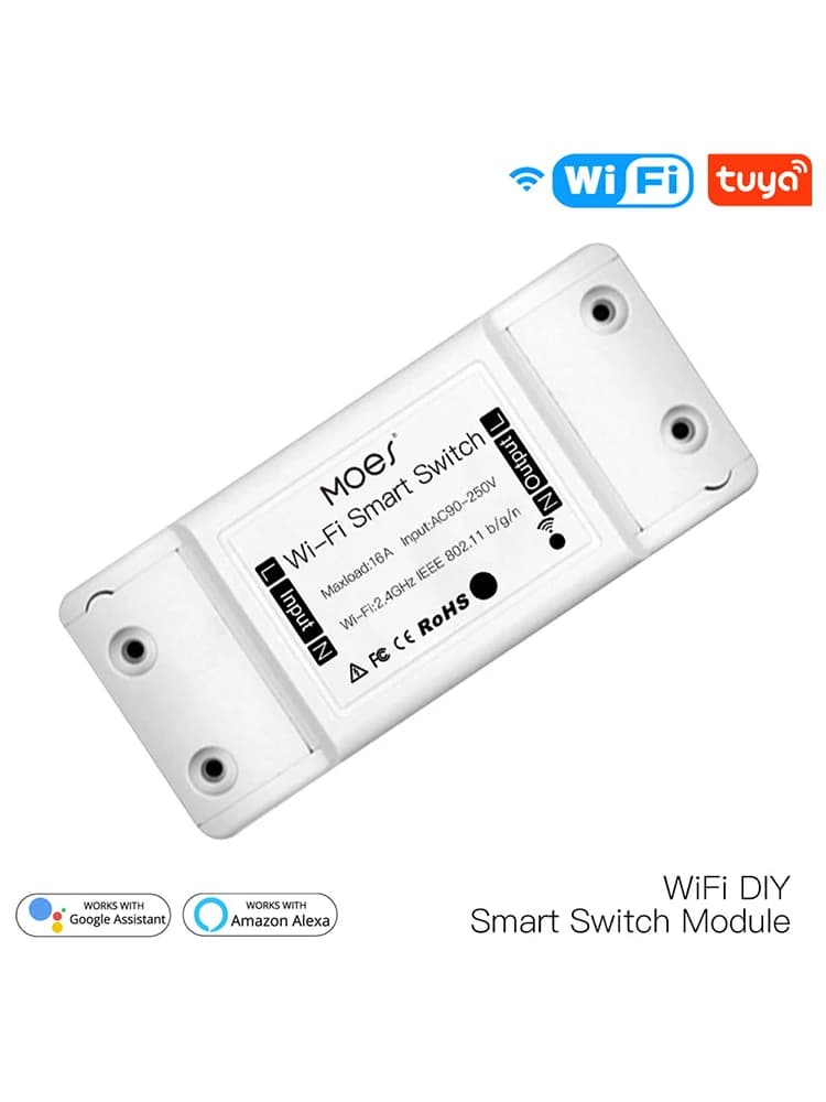 Joli d'éclairage WiFi intelligent bricolage, disjoncteur universel, minuterie Smart Life, télécommande sans fil, nous-mêmes avec Alexa Google Home, 16A