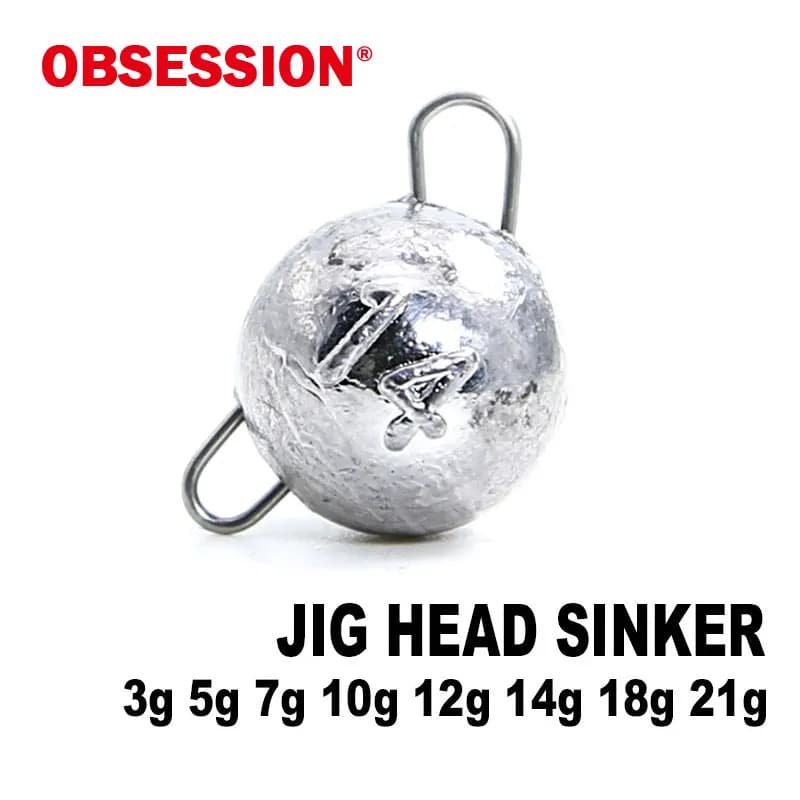 OBSESSION A020 3g-21g pêche Cheburashka plombs accessoires de pêche gabarit tête ronde balle poids doux leurre connecteur groupe Texas