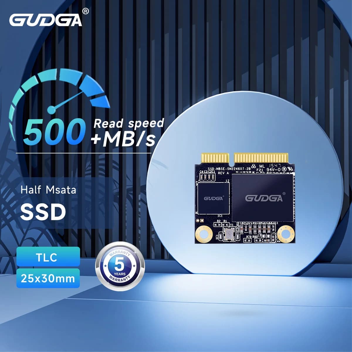 GUDGA 512 Go Mini SSD MSATA demi-longueur, disque dur interne SATA3.0 pour ordinateur portable M6700, compatible avec ordinateur portable