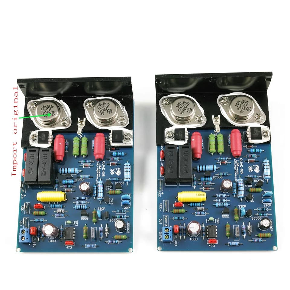 Carte d'amplificateur de canal pour touristes avec angle en aluminium, 1 paire, appels, ADconférence CLONE, MJ15024, 100W 8R, kits de bricolage finis Baord