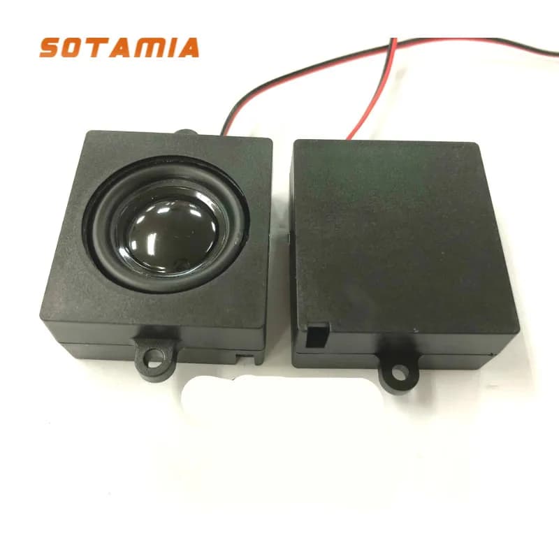 SOTAMIA 2Pcs 4550 Mini Haut-parleur Audio Passif 4,8 Ohm 5W pour Publicité, Téléviseur LCD, Ordinateur, Home Cinéma
