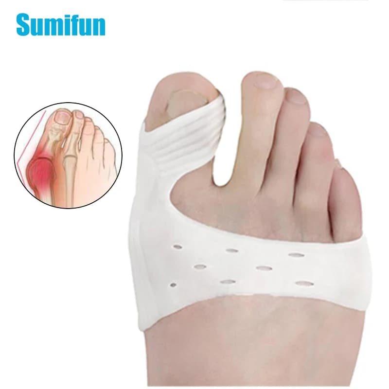 Séparateurs orthopédiques de pouce en Gel de Silicone pour orteils, 2 pièces, entretoises, correcteur d'hallux Valgus, attelles d'orteils, outil de soins des pieds