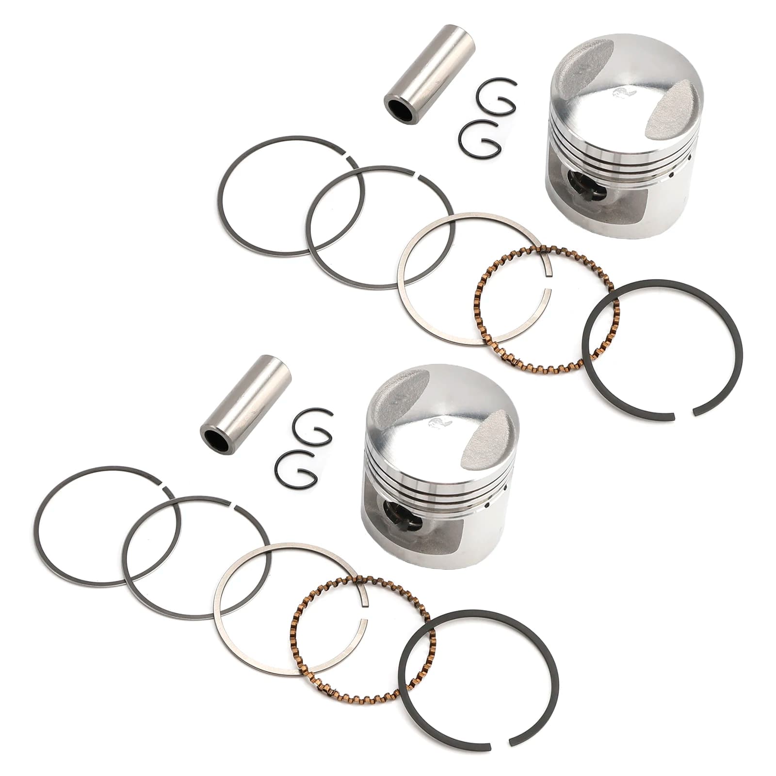 Artudatech-Kit de segments de piston de moteur pour Honda, pièces rebelles, 2 pièces, 44mm, 44.25mm, 44.5mm, CM125, CA125, CM, CA, 125