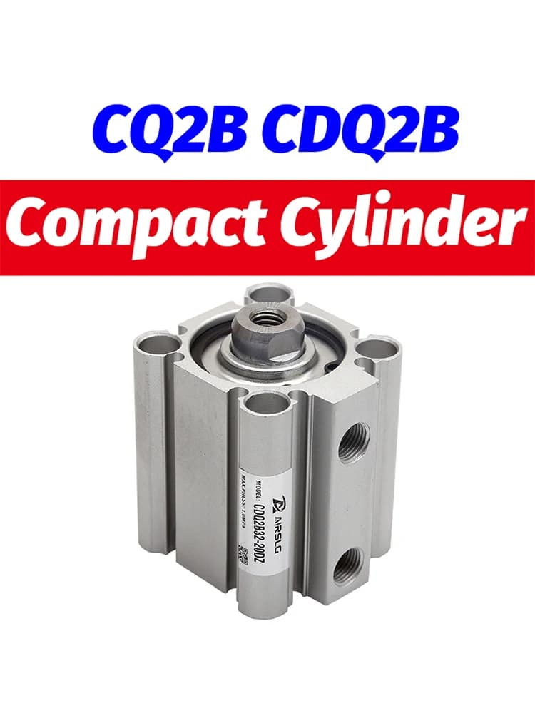 Cylindre compact à double effet à tige simple CDQ2B32-20DZ CQ2B32-75DZ avec interrupteur automatique Course 5-100mm CQ2A32-30DCZ CDQ2A32-50DZ-M9B