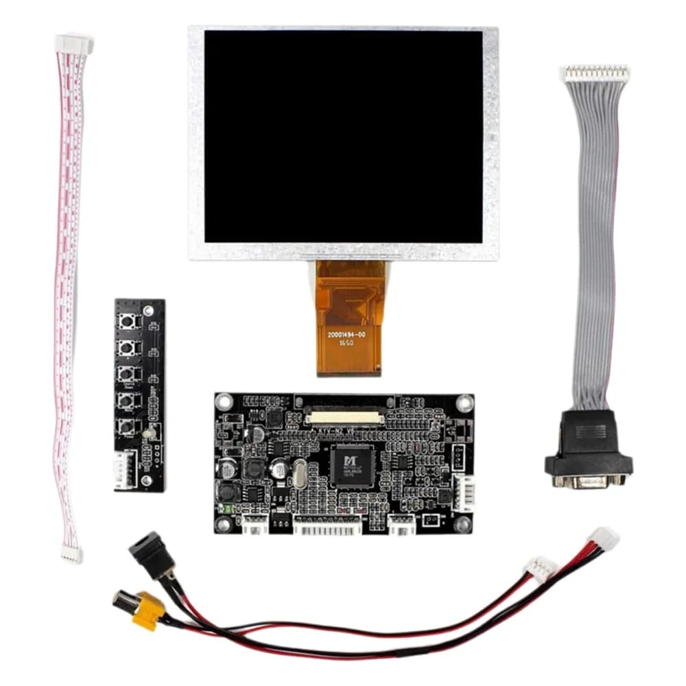 Panneau d'affichage LCD 5 pouces ZJ050NA-08C 640x480 avec VGA + AV, carte pilote KYV-N2, Kit de carte contrôleur V6