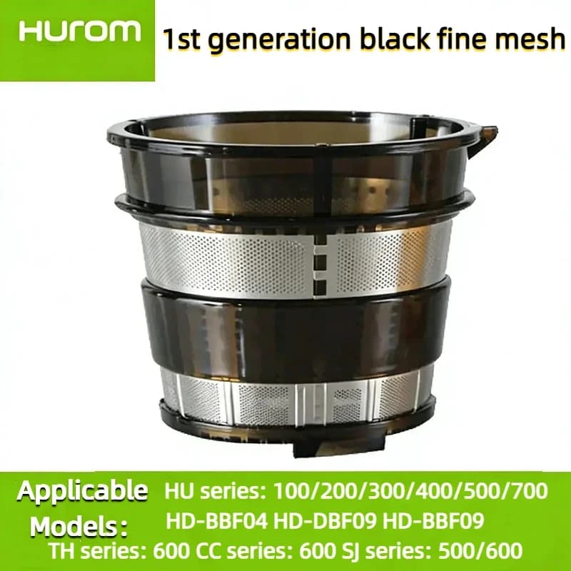 Filtre pour mixeur Hurom, filtre pour extracteur de jus à trous fins noir, pièces de rechange pour séries HU-500/HU-100/HD/CC/TH/SJ
