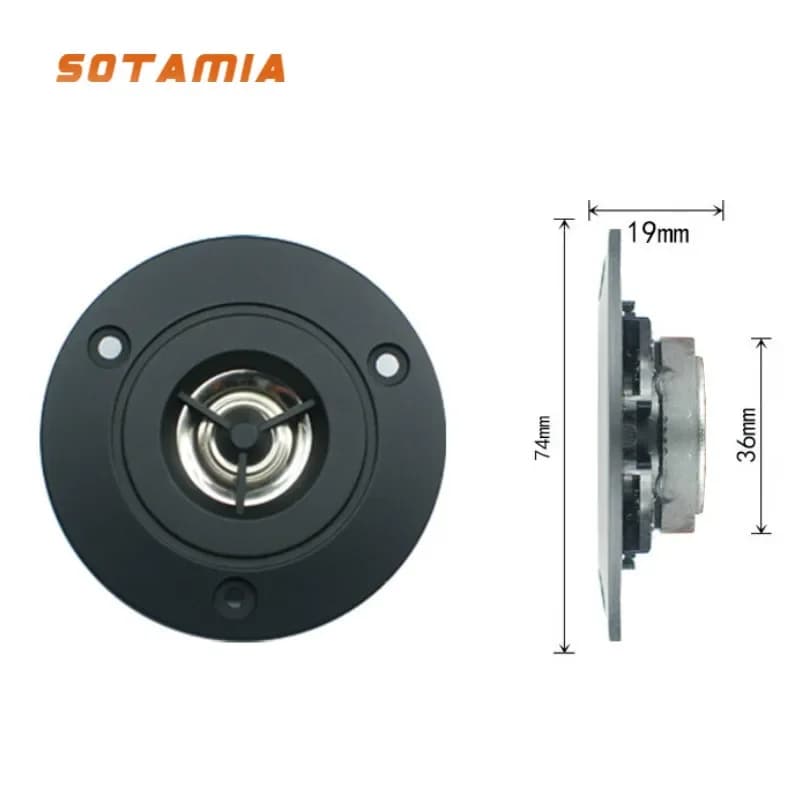 SOTAMIA 2 pièces 3 pouces Tweeter Audio haut-parleurs portables bricolage stéréo Mini haut-parleur aigus 4 Ohm 10W titane Film haut-parleur