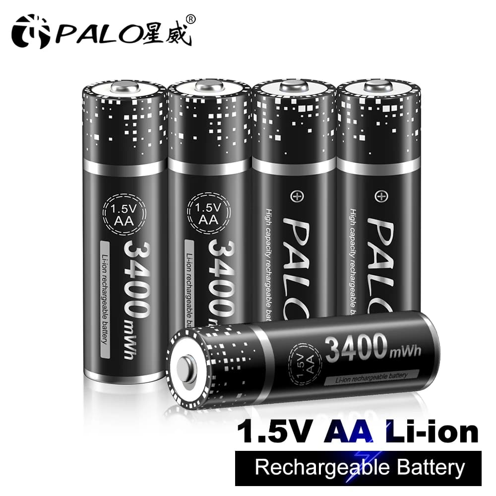 PALO-Batterie aste au lithium AA Eddie Ion, piles AA, 1.5 V, 1.5 mWh, horloges, souris, ordinateurs, jouets, etc.