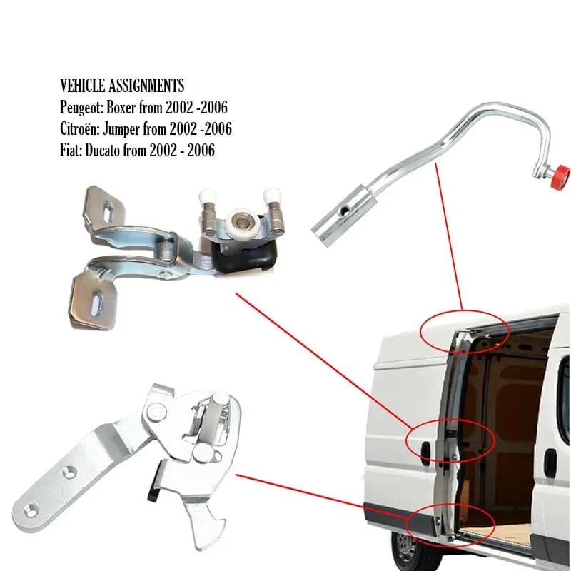 Guide de rouleau de porte marketpour Fiat Ducato Bus, Crystal en Jumper, KIT Boxer, 1336735080, 1352331080, 1336737080