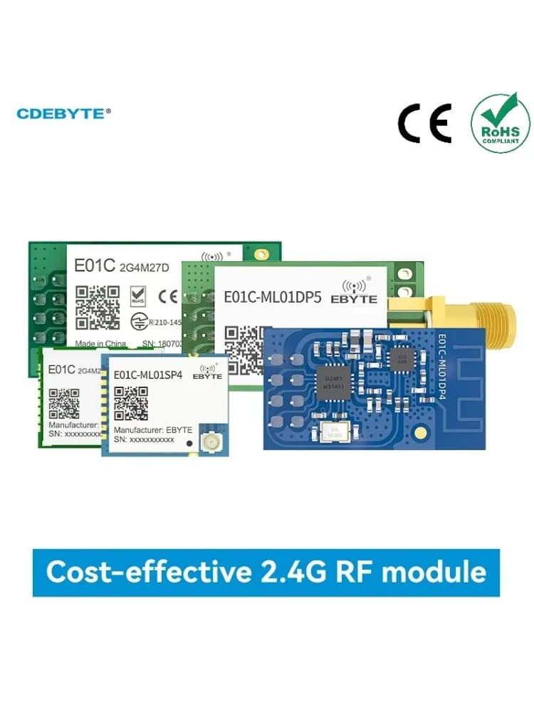 Module SPI rf Si24R1 PA LNA 2.4GHz, 100mW, 20dBm, série E01C, transmetteur et récepteur sans fil longue portée de 2.5km, nRF24L01 +