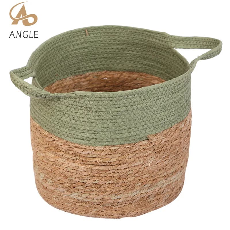 Mir de rangement en paille naturelle, jardinière en rotin, pot de fleurs, décoration artisanale, maison moderne, salon, chambre à coucher, boutique, jardin, panier à plantes