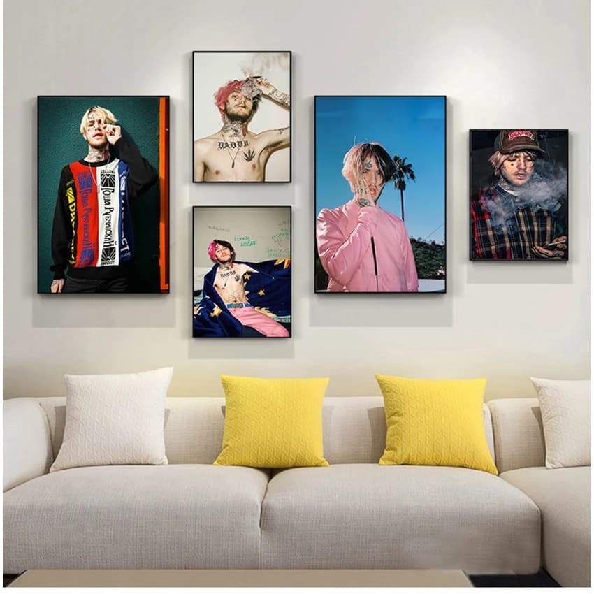 Toile moderne pour salon, décoration de la maison, Art mural modulaire, images imprimées Hd, Style nordique, peinture de rappeur Lil Peep
