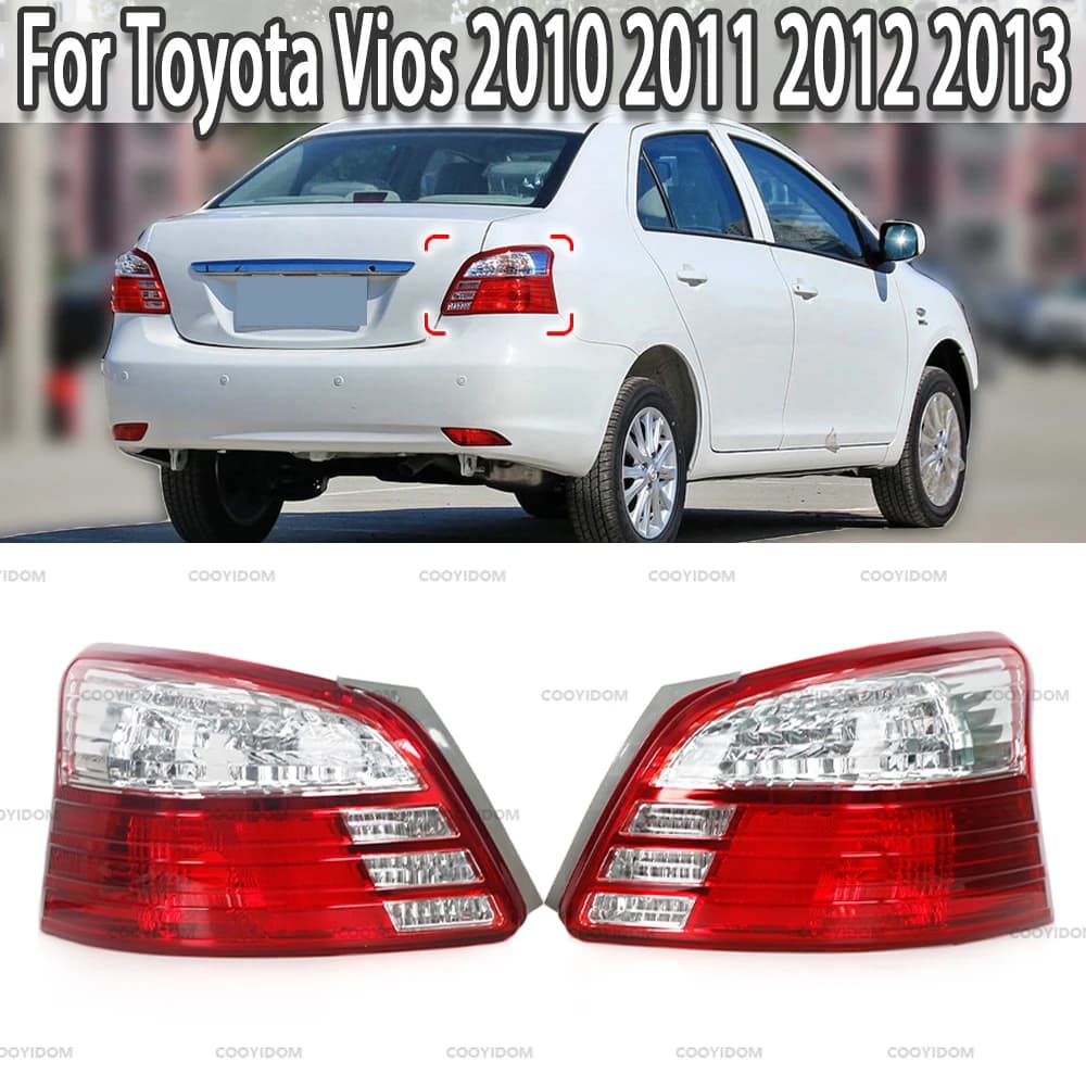 Enquêter arrière de voiture, clignotant, feu de freinage, assemblage sans ampoules, Toyota Vios 2010, 2011, 2012, 2013