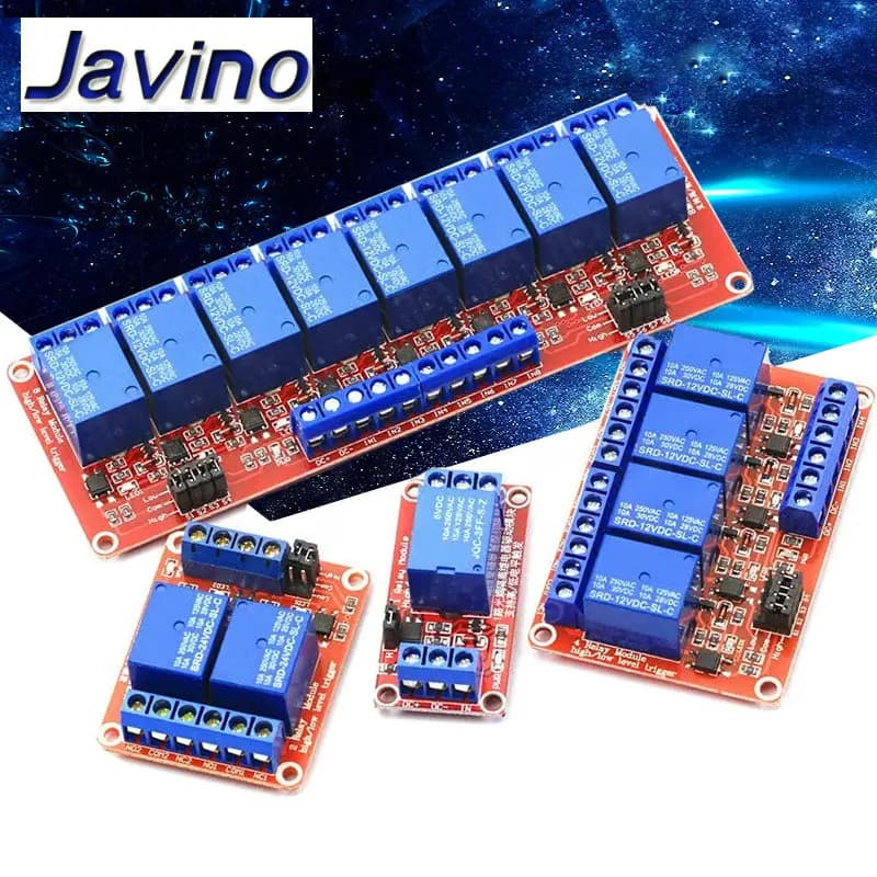 Bouclier de carte de Module de relais à 8 canaux DC 5V 12V 24V 1 2 4 6 avec optocoupleur/déclencheur de niveau haut et bas pour arduino Raspberry Pi
