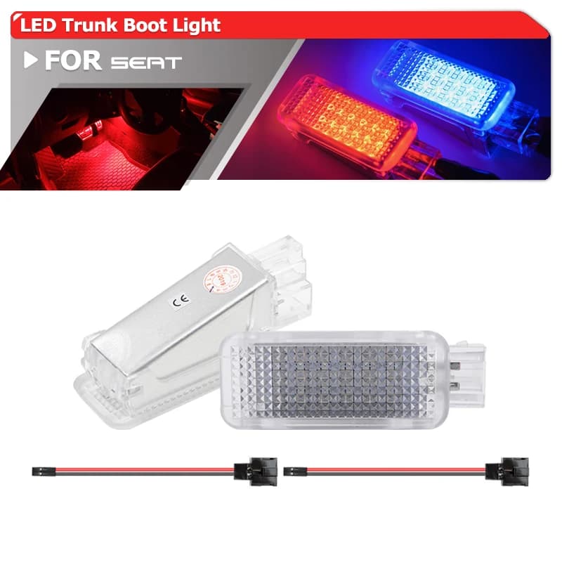 Pour Seat Leon MK3 (5F) 2012-2019 2x SMD blanc/rouge/bleu Led coffre lumières Module lampes de coffre
