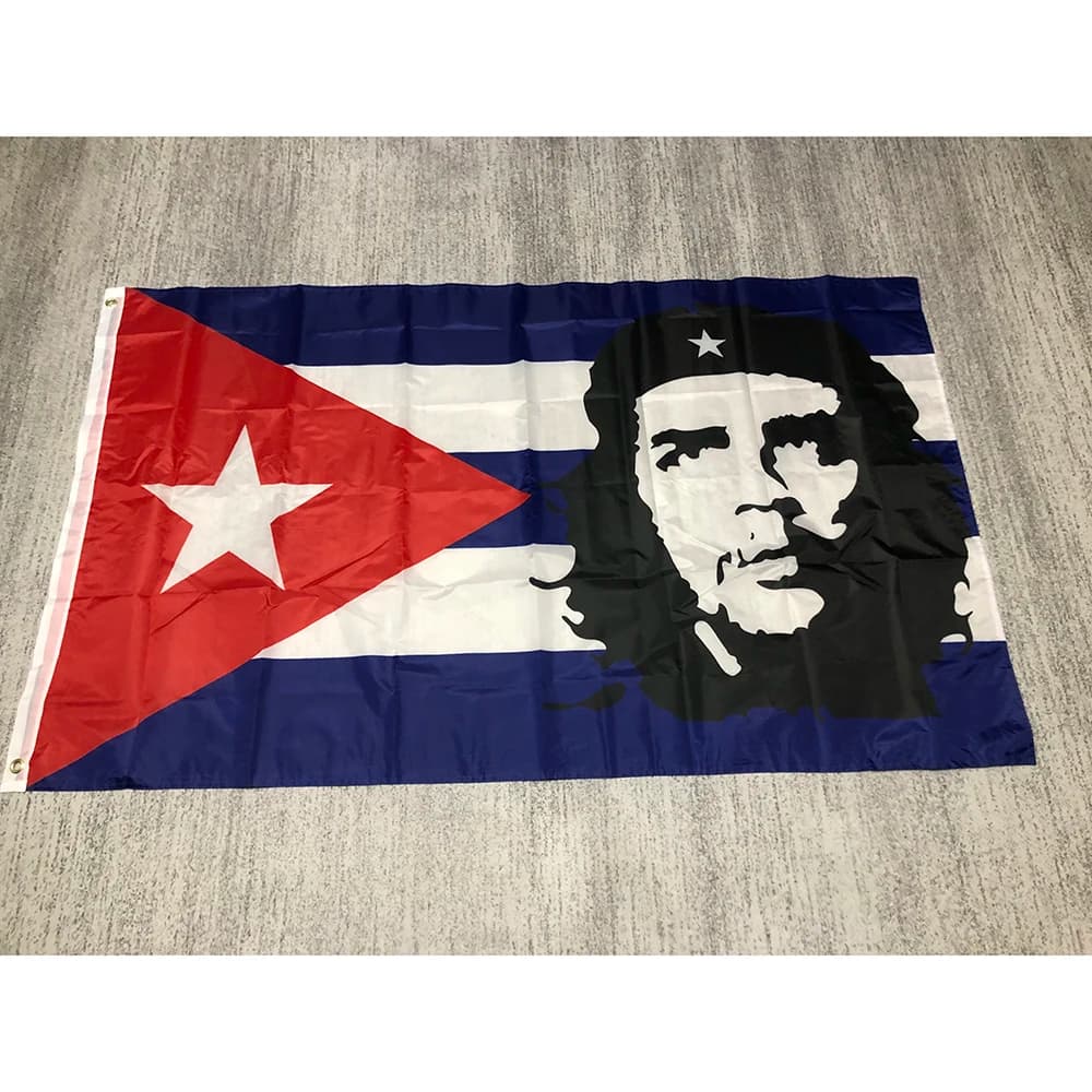 Cuba révolution héros EI CHE Ernesto Guevara drapeau 90x150cm drapeau cubain double pénétration polyester bannière suspendue pour la décoration