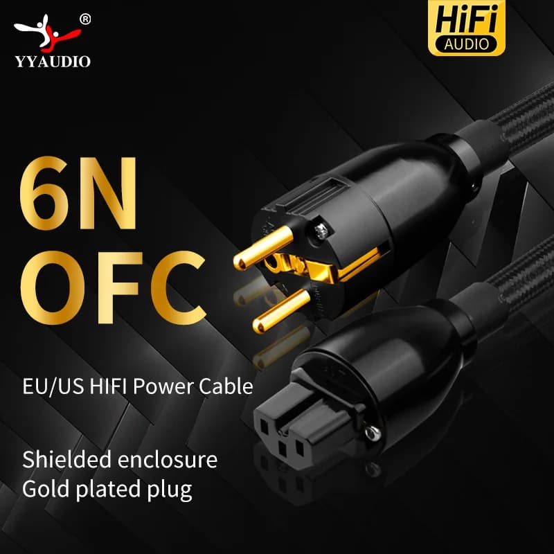Mise à niveau du cordon d'alimentation ca câble d'alimentation ca prise d'alimentation en cuivre pur de haute qualité câble d'alimentation HIFI EU Schuko 2.0 M câble d'alimentation HIFI