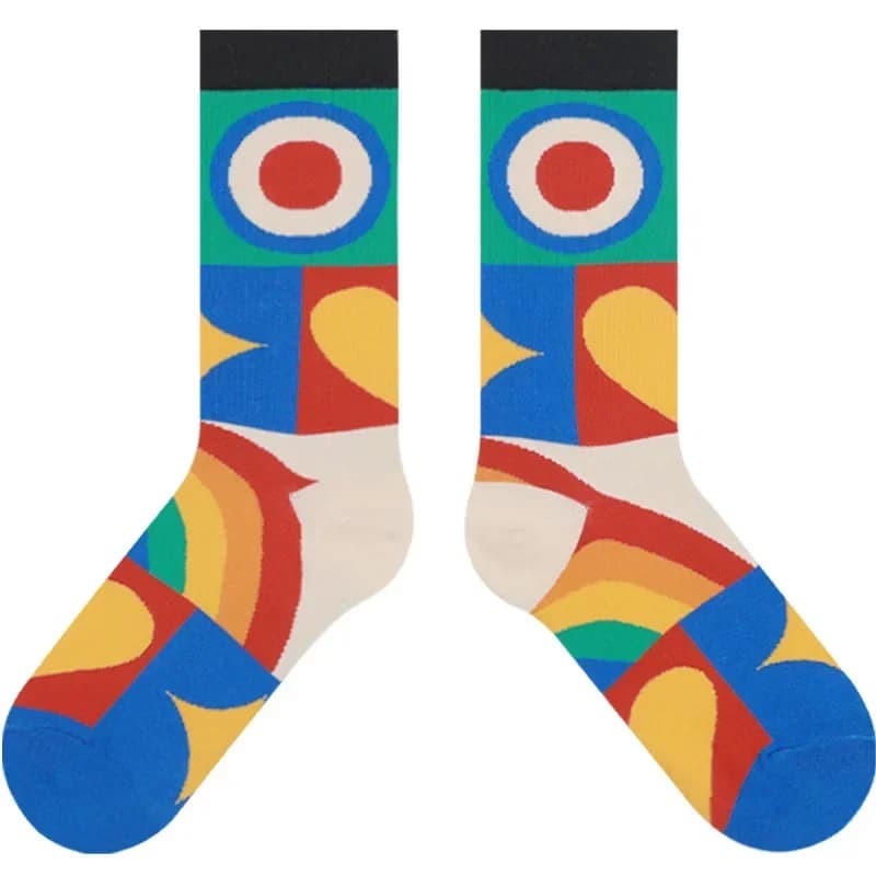 Chaussettes en tube pour hommes et femmes, chaussettes japonaises et coréennes mignonnes, document joyeux, nuit de documents, Ins ChimCute, printemps et été, nouveau