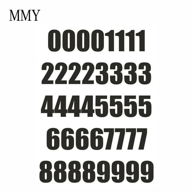 Autocollant en feuille de numéro en vinyle, décalcomanie, voiture, vélo, porte, poubelle de roue, course, 40x25mm, 40 pièces