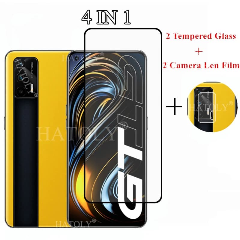 Film de protection d'écran pour objectif de caméra, en verre trempé à couverture complète pour Oppo Realme GT 5G, pour Realme GT 5G, 6.43