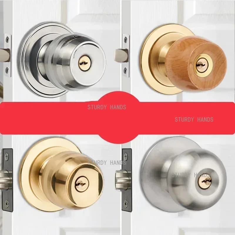 Serrure de poignée de porte intérieure en acier inoxydable, sphblades, serrures HODoor domestiques, serrure de porte de la salle principale d'hôtel, fournitures de quincaillerie