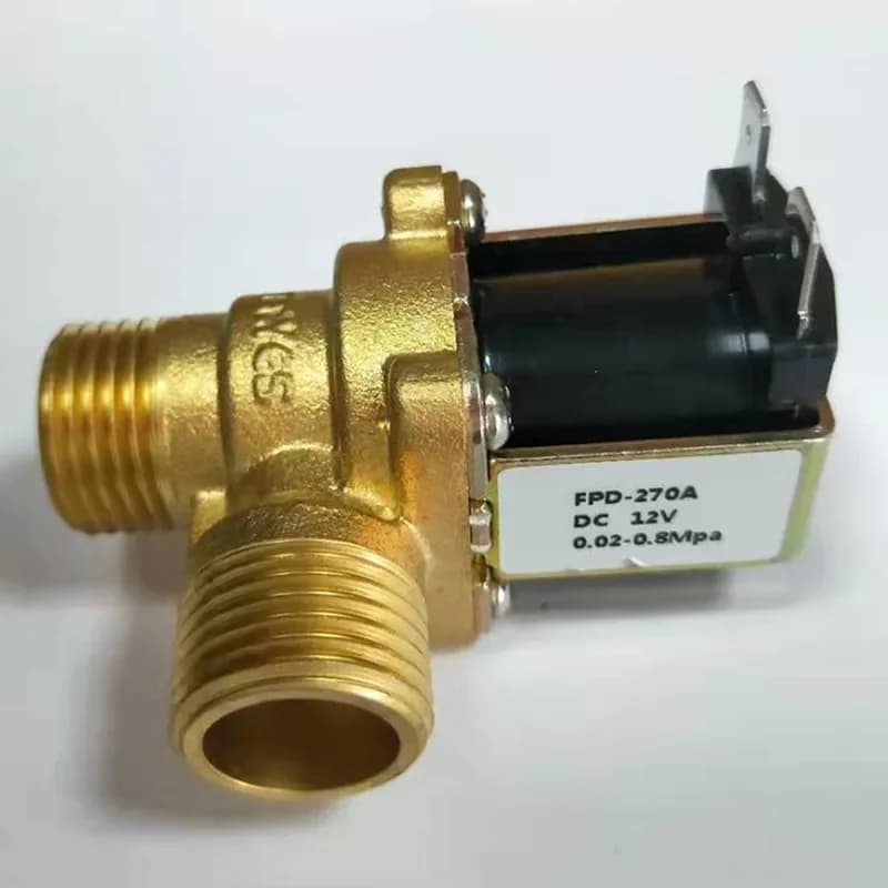 Électrovanne électrique en laiton, 12V DC, Chr15 G1/2, interrupteur d'entrée d'eau normalement fermé avec filtre