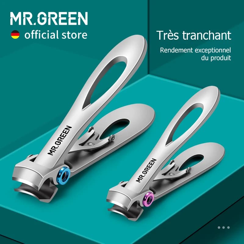Coupe-ongles MR.GREEN en acier inoxydable, deux tailles disponibles, outils de manucure, ciseaux pour ongles épais et durs