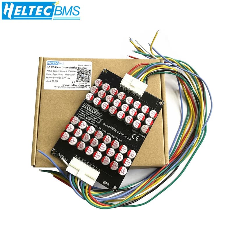 Égaliseur actif à condensateur Heltec 16S 5A, équilibreur 12S 13S 15S pour batteries Lifepo4 Lithium Lipo/titanate LTO, pour équilibrage de groupes de batteries.