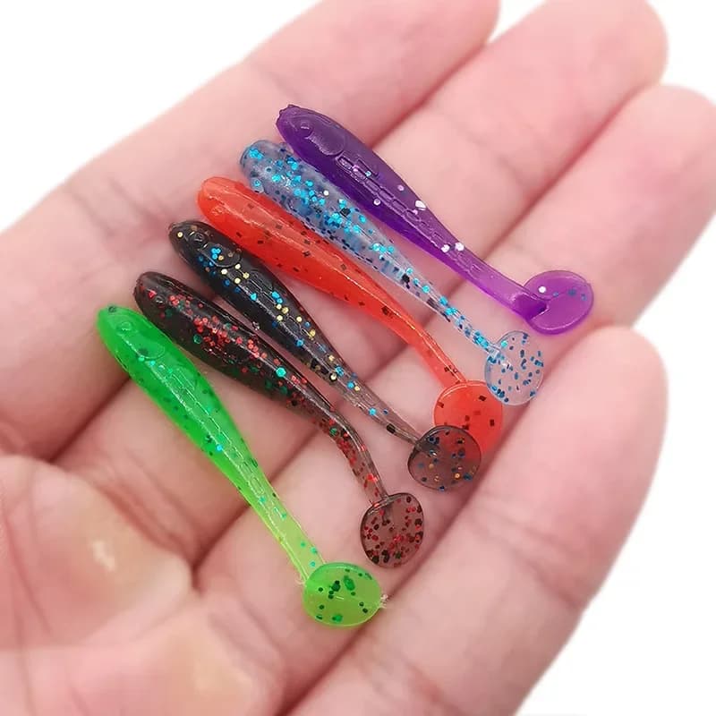 10 pièces Silicone souple leurres pièce artificielle attirail appât 3.5 cm 0.35g marchandises pour la pêche en mer pêche au roche Swimbait Wobblers
