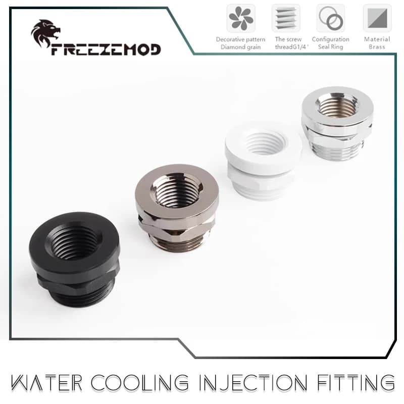 FREEZEMOD G1/4 ''raccord de passage couvercle de remplissage ouvertures tuyau Joint de refroidissement par eau écrou hexagonal 19-21mm trou 3 couleurs HCBJT-V2