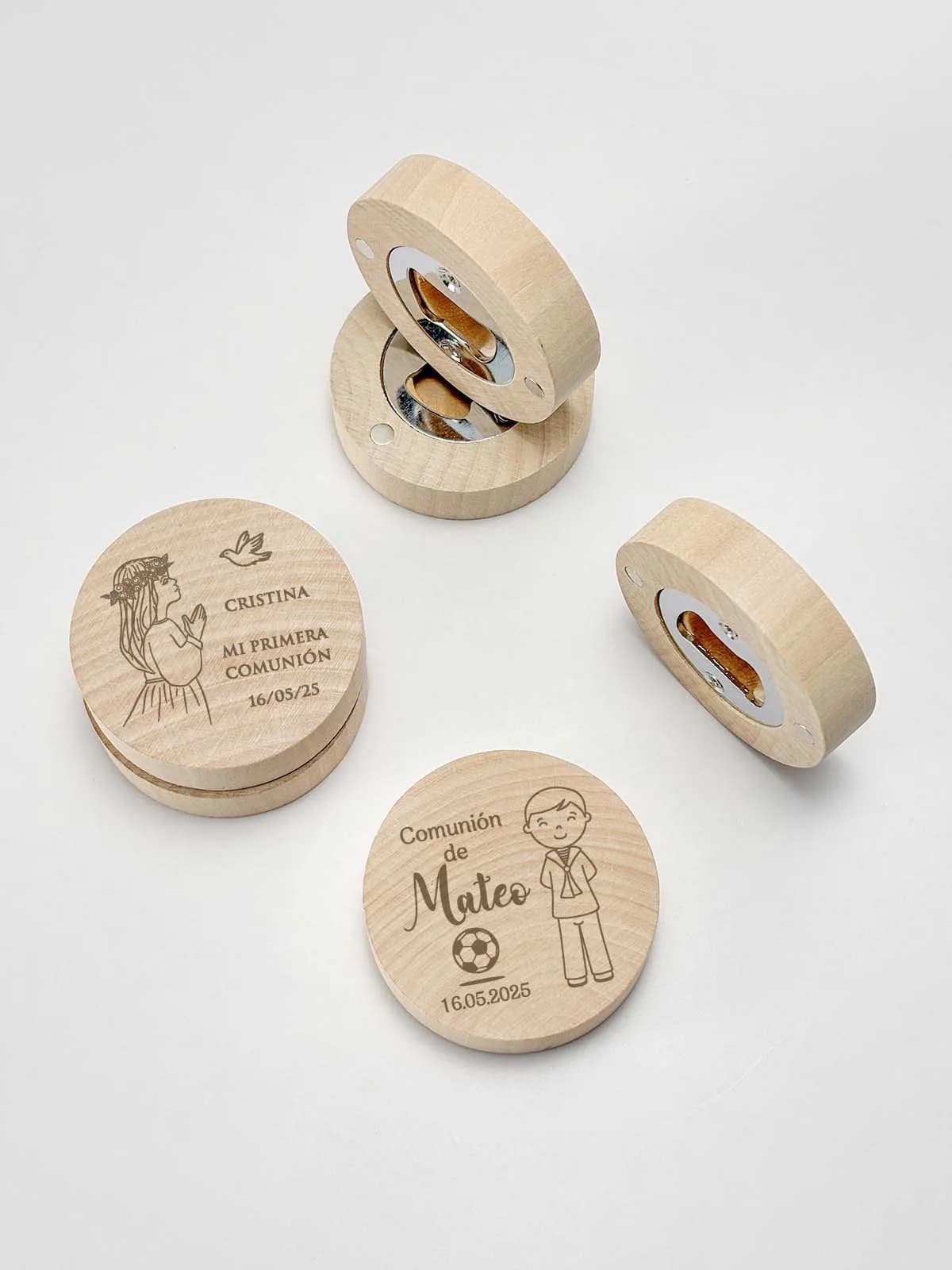 Cadeaux de communion pour les invités Faveurs de communion personnalisés Ouvre-bouteille magnétiques en bois personnalisés
