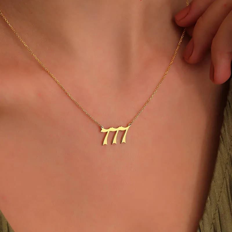 SAFAngel-Collier Chiffre Ange pour Femme, Acier Inoxydable, Bijoux Minimalistes, 444, 666, 777, 999, 222, 111