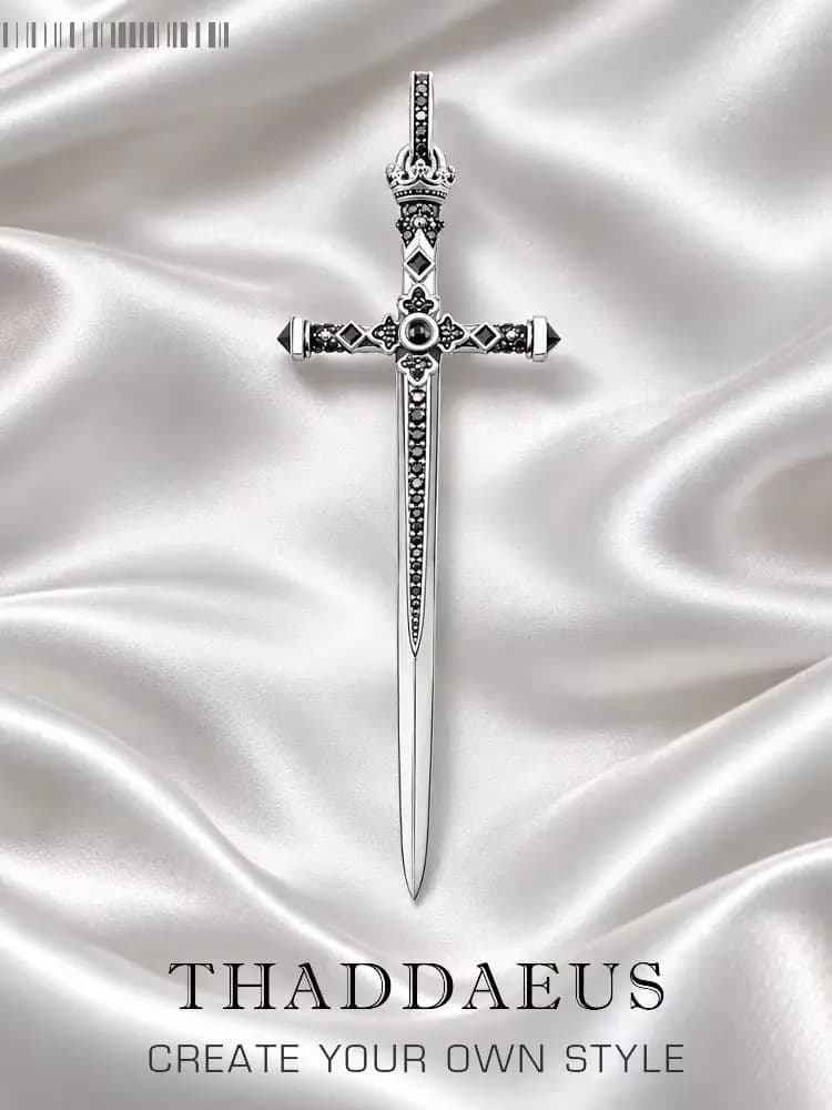 Pendentif épée royale, nouveaux bijoux Vintage d'été en argent Sterling 925, symbole de Courage, cadeau pour hommes et femmes