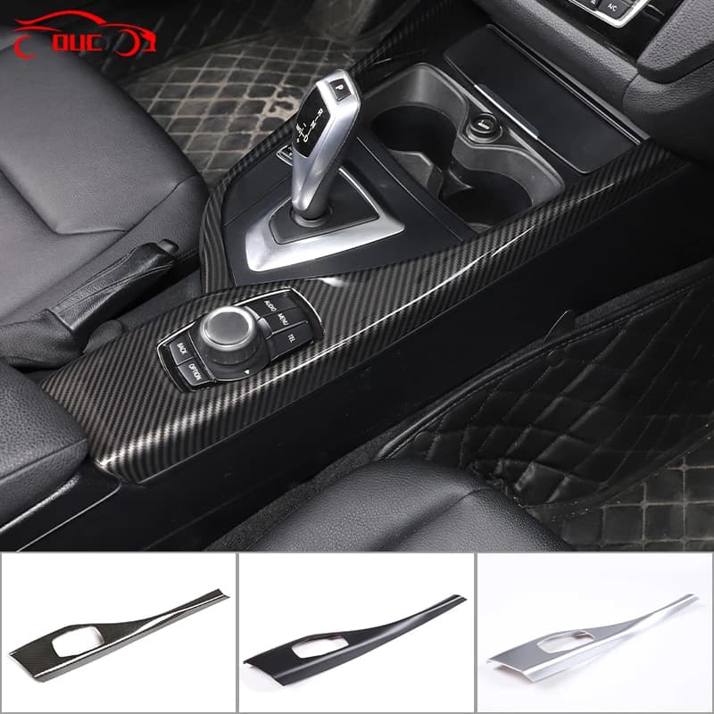 Autocollant de couvercle de panneau multimédia en Fiber de carbone ABS, accessoires de voiture, pour BMW série 1 2 F20 F21 F22 F23 116I 118I 2012 – 2019
