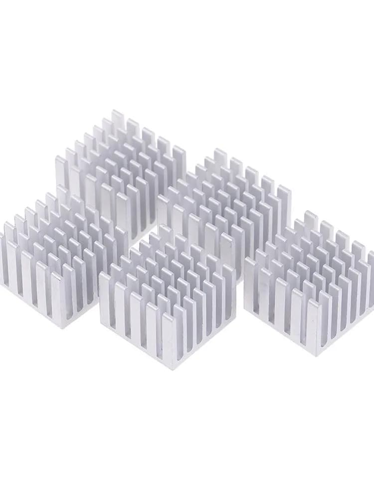 Dissipateur thermique en aluminium, accessoires de refroidissement, DIY, CPU, puce GPU, 20x20x15/10mm, 5 pièces