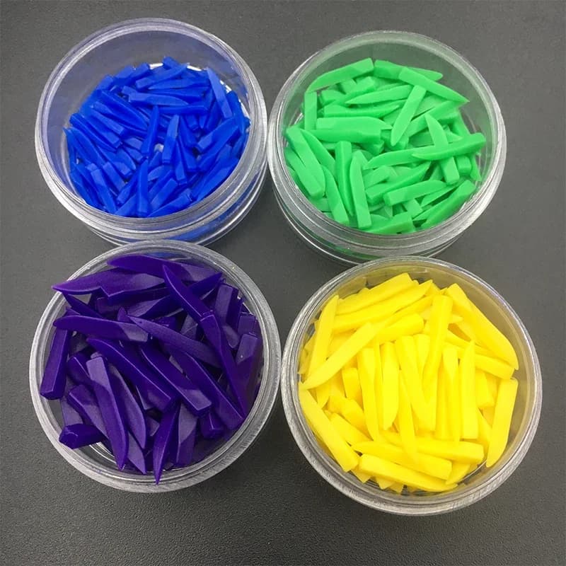 Cales dentaires jetables en plastique, 40 pièces/boîte, matériaux de dentisterie