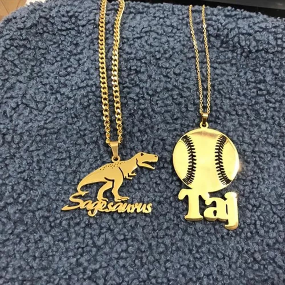 Personnalisé n'importe quel personnage de dessin animé avec nom colliers plaque signalétique bijoux en acier inoxydable étiquette personnalisée Logo lettre collier BFF