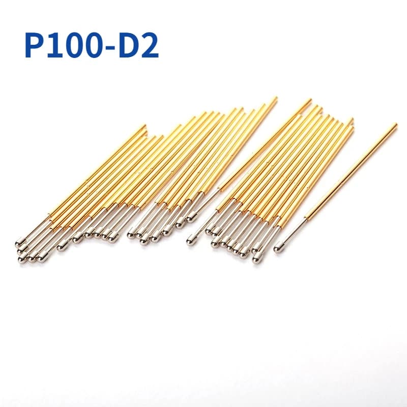 100 pièces/paquet P100-D2 grande sonde de Test à ressort à tête ronde diamètre extérieur 1.36mm longueur 33.35mm broche Pogo