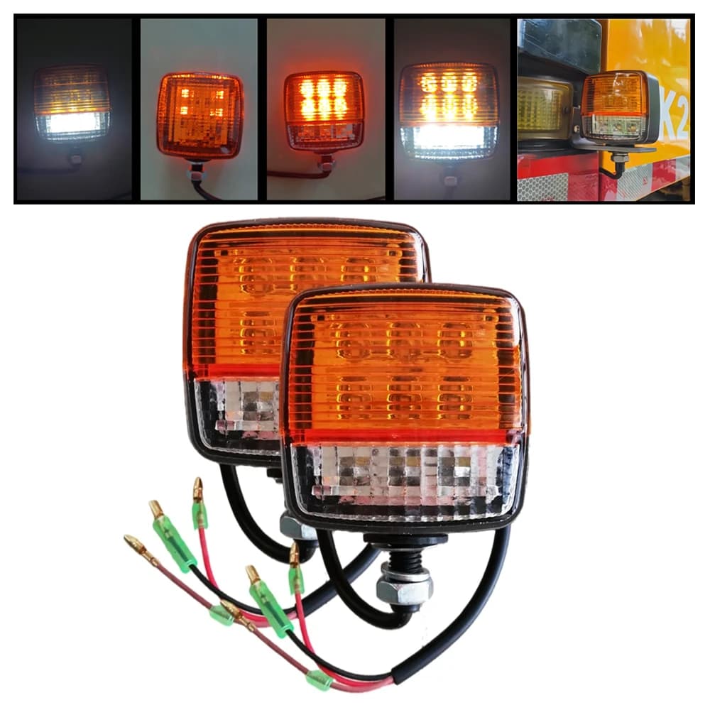 2 pièces LED chariot élévateur lumières 12V 24V avant tracteur clignotant moto indicateur de Direction lampe