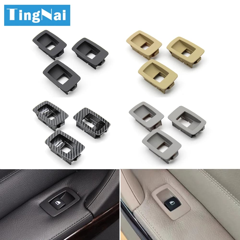 Panneau de couverture de commutateur de fenêtre de porte passager avant arrière, remplacement pour BMW Série 3, E90, E91, 316, 318, 320, 325, 328i, 2004-2012, 3 pièces