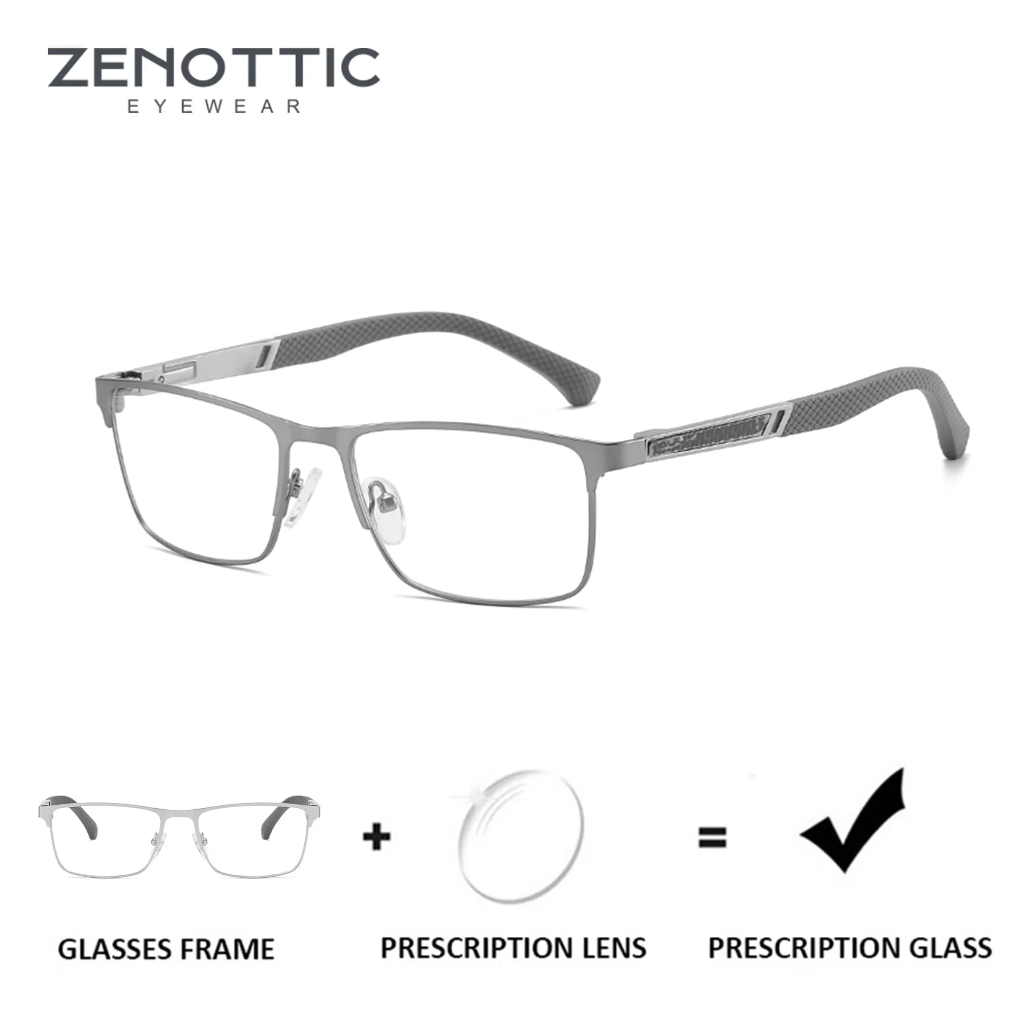 ZENOTTIC mode carré progressif lunettes de Prescription haute qualité cadre en Fiber de carbone lunettes myopes lunettes optiques hommes