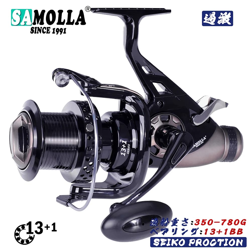 Moulinet de pêche à la carpe en métal, roue à distance à double déchargement, Saft Water Surf, moulinets à lancer, traînée de 23kg, 2024